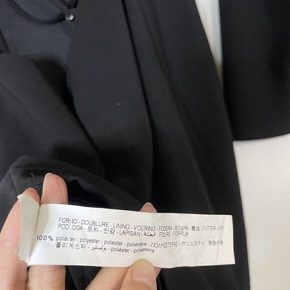 NEW! ZARA black long sleeve lace up asymmetrical mini dress size Small - Picture 7 of 7